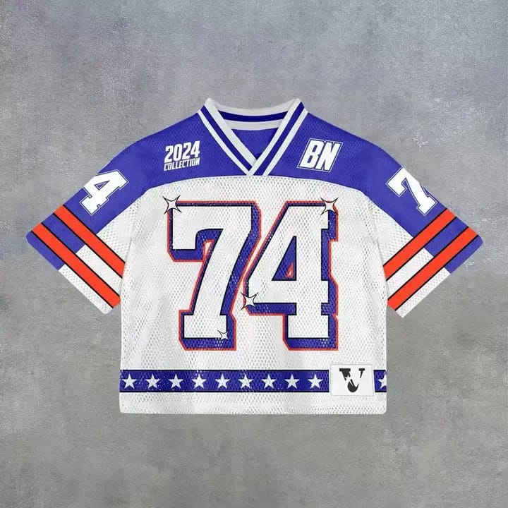 Streetwear Jersey Y2K T Shirt for Ladies American Rock Hip Hop Graphic Oversized Baseball Uniform Sportswear Jersey Short Sleeved Tops