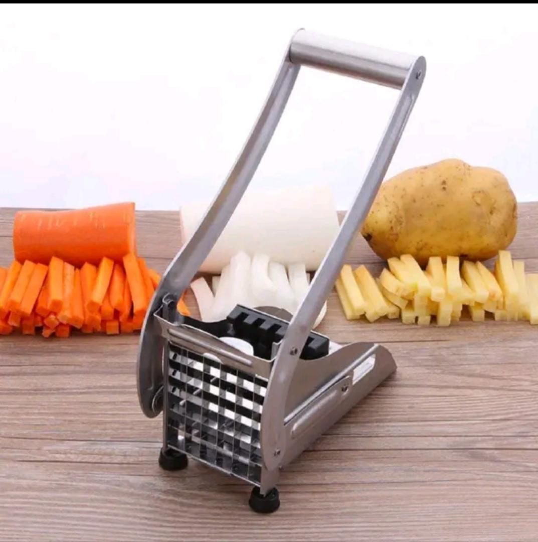 . 2IN1 HEAVY GAUGE POTATO CHIPPER MACHINE - 2 SIZE CHIPS CUTTER SIMPLE AND EASY CUTTING STAINLESS STEEL BODY MATERIAL EXTRA SHARP STAINLESS STEEL BLADE