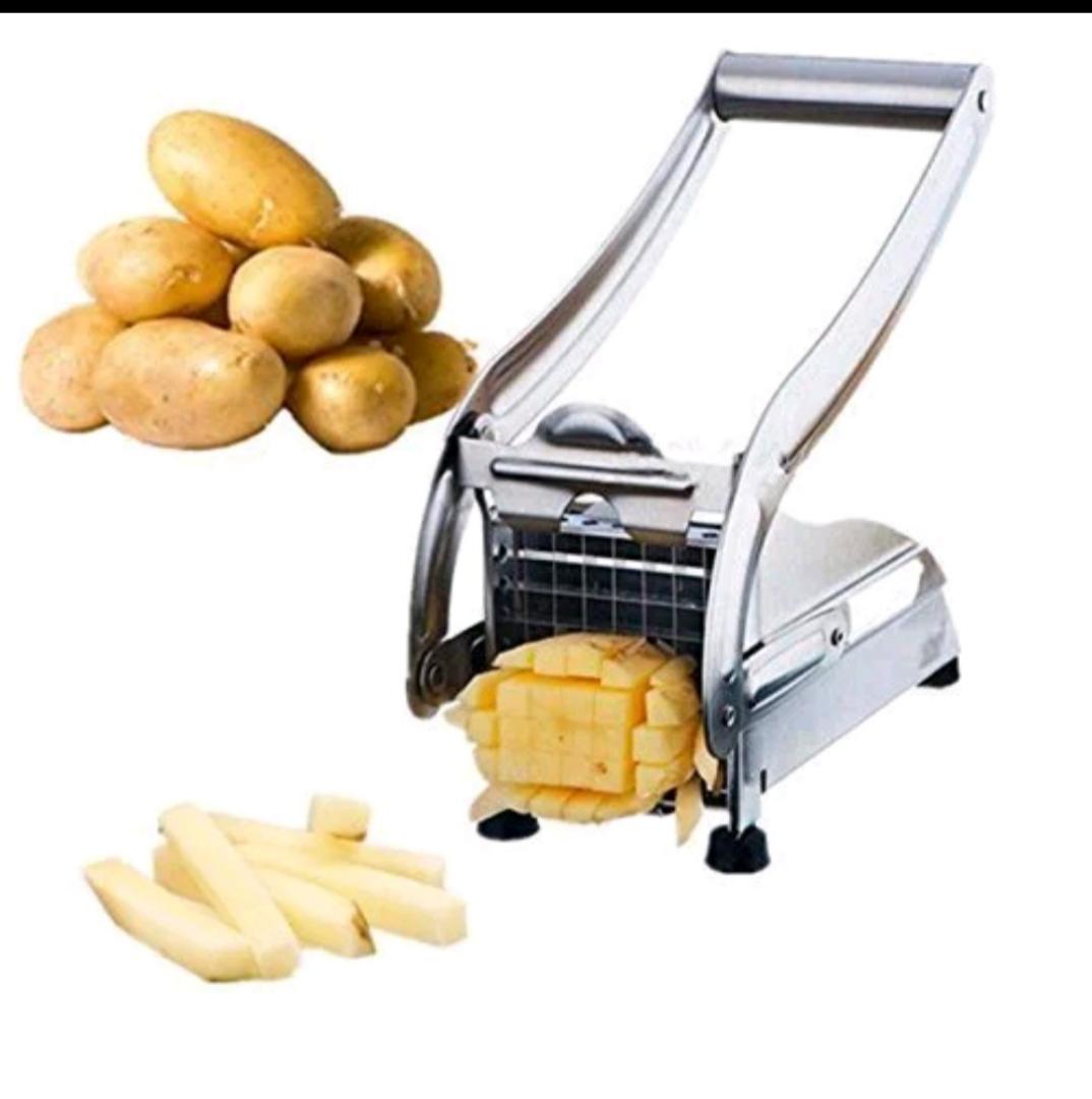 . 2IN1 HEAVY GAUGE POTATO CHIPPER MACHINE - 2 SIZE CHIPS CUTTER SIMPLE AND EASY CUTTING STAINLESS STEEL BODY MATERIAL EXTRA SHARP STAINLESS STEEL BLADE