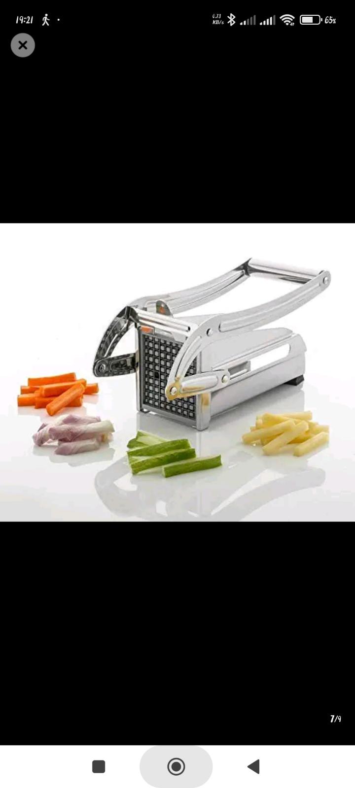. 2IN1 HEAVY GAUGE POTATO CHIPPER MACHINE - 2 SIZE CHIPS CUTTER SIMPLE AND EASY CUTTING STAINLESS STEEL BODY MATERIAL EXTRA SHARP STAINLESS STEEL BLADE
