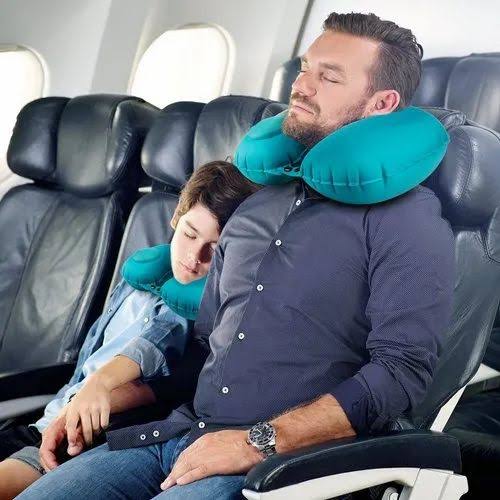 U Neck Pillow Travel Pillow Flight Car Pillow Inflatable Rest Inflatable Pillow Flocking