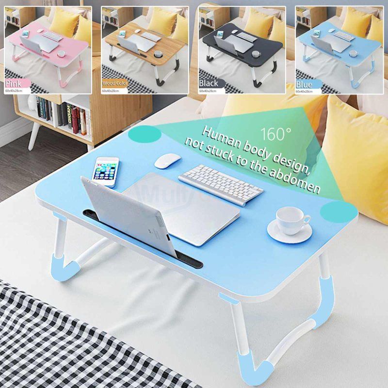 🎄Restocked🎄 🔷 Multi-purpose foldable portable laptop desk study table with tablet slot and drink slot