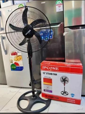 🎇IPCONE Fan 18 Inch Floor Standing Fan - Height,Tilting Angle Adjustment 🎇3 speed, Special design fan blade & powerful motor for strong air delivery. Quiet operation. Night lamp. Tilting angle adjus