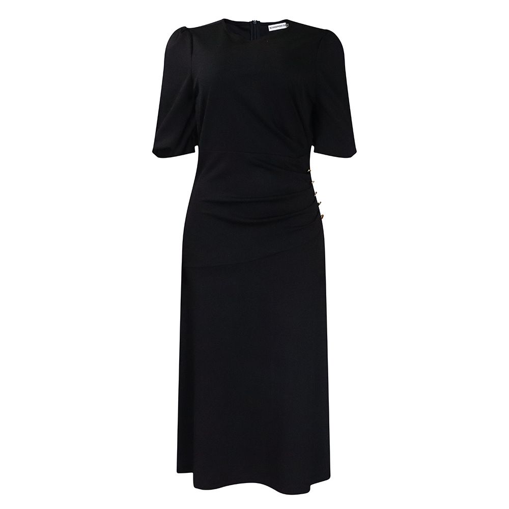 New product selection: D390 popular foreign trade women's clothing summer new style elegant temperament solid color plus size temperament commuting elegant African dress