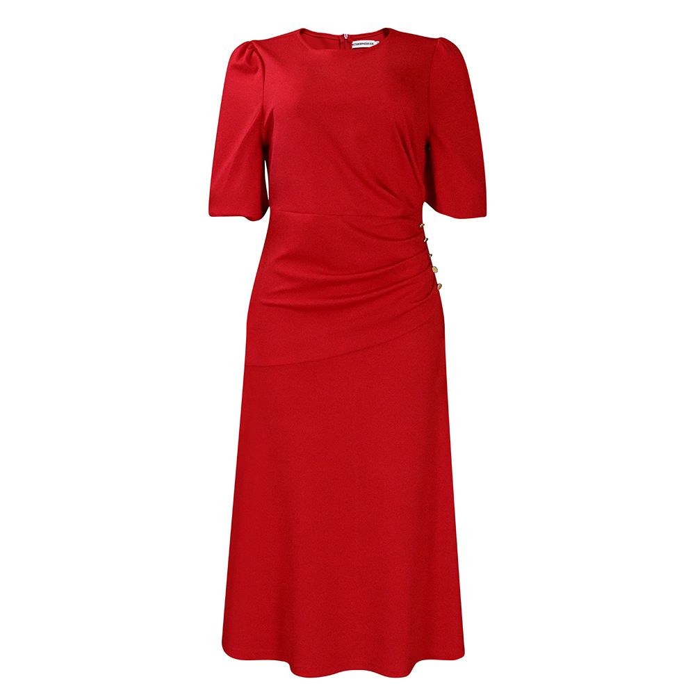 New product selection: D390 popular foreign trade women's clothing summer new style elegant temperament solid color plus size temperament commuting elegant African dress