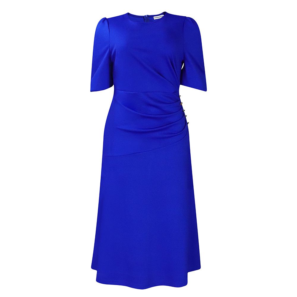 New product selection: D390 popular foreign trade women's clothing summer new style elegant temperament solid color plus size temperament commuting elegant African dress