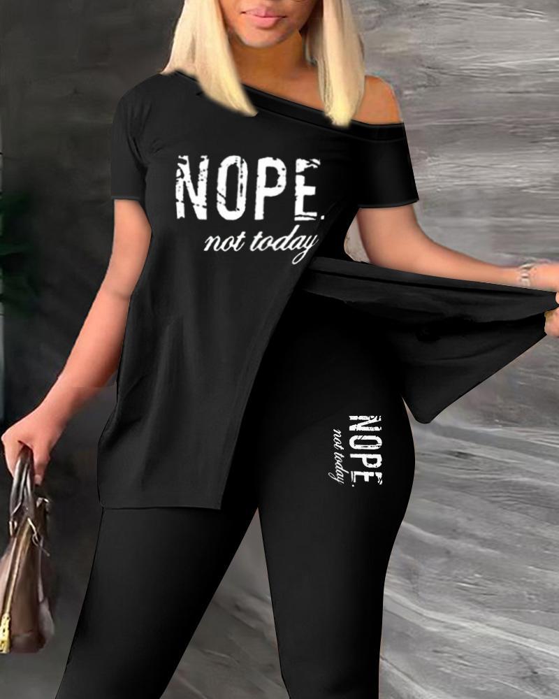 New Product Selection T9017 European and American Cross border Spring and Autumn Printing Fashion Temperament Commuter New Set 2-piece Set for Women