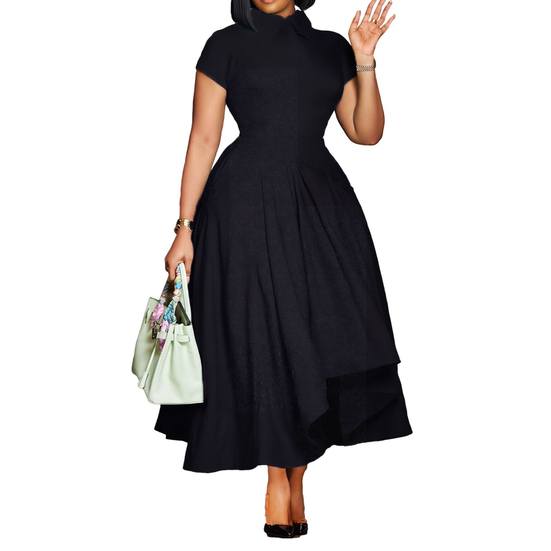 New Product Selection D514 Foreign Trade Women's Clothing Summer Fashion Style High Waist Banquet Grand Display Skirt Elegant Evening Party African Dress