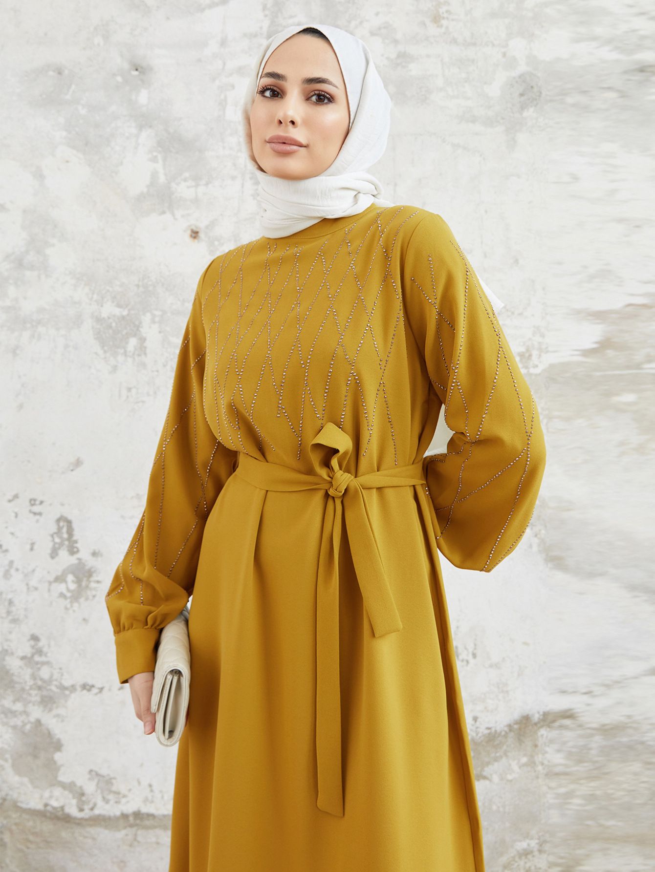 New Product Selection 2203 # Middle East Women's Clothing Amazon Independent Station Hot selling Muslim Dress Fashion Hot Diamond Loose Long Dress