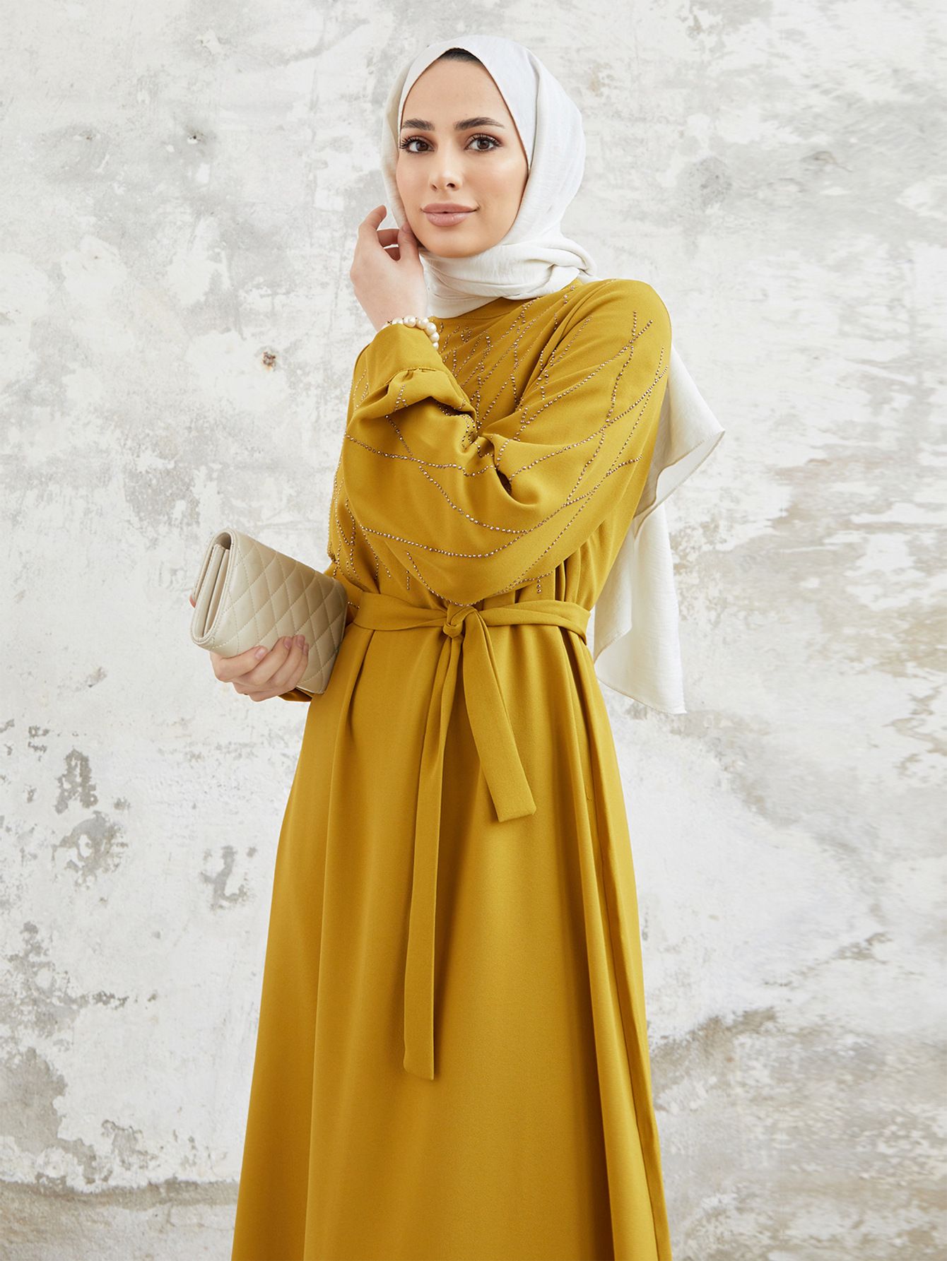 New Product Selection 2203 # Middle East Women's Clothing Amazon Independent Station Hot selling Muslim Dress Fashion Hot Diamond Loose Long Dress