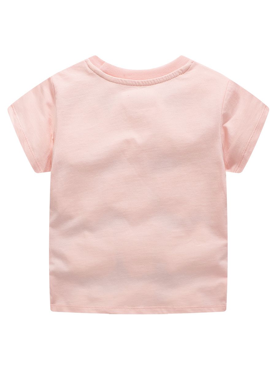 New Product Selection: Spring/Summer Children's New Style Girls' T-shirt, Cute Embroidered Short Sleeve Top for Girls' Summer Baby