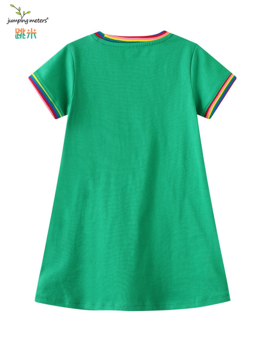 New Product Selection: Children's Clothing, European and American Fashion, Knitted Children's Clothing, Girls' Middle and Small Children's Cross border Princess Skirt, Girls' Short sleeved Dress
