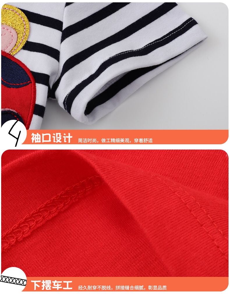 New Product Selection 2025 Summer New Children's Dress Short Sleeve Knitted Children's Dress Girls' Dress European and American Children's Clothing Distribution
