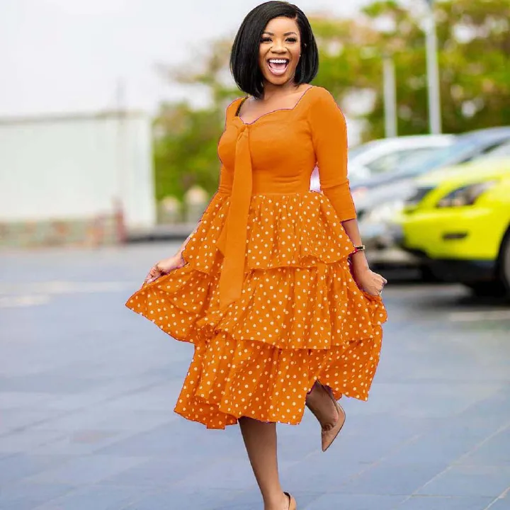 New product selection D117T European and American women's clothing foreign trade plus size cross-border dress slimming polka dot African dress