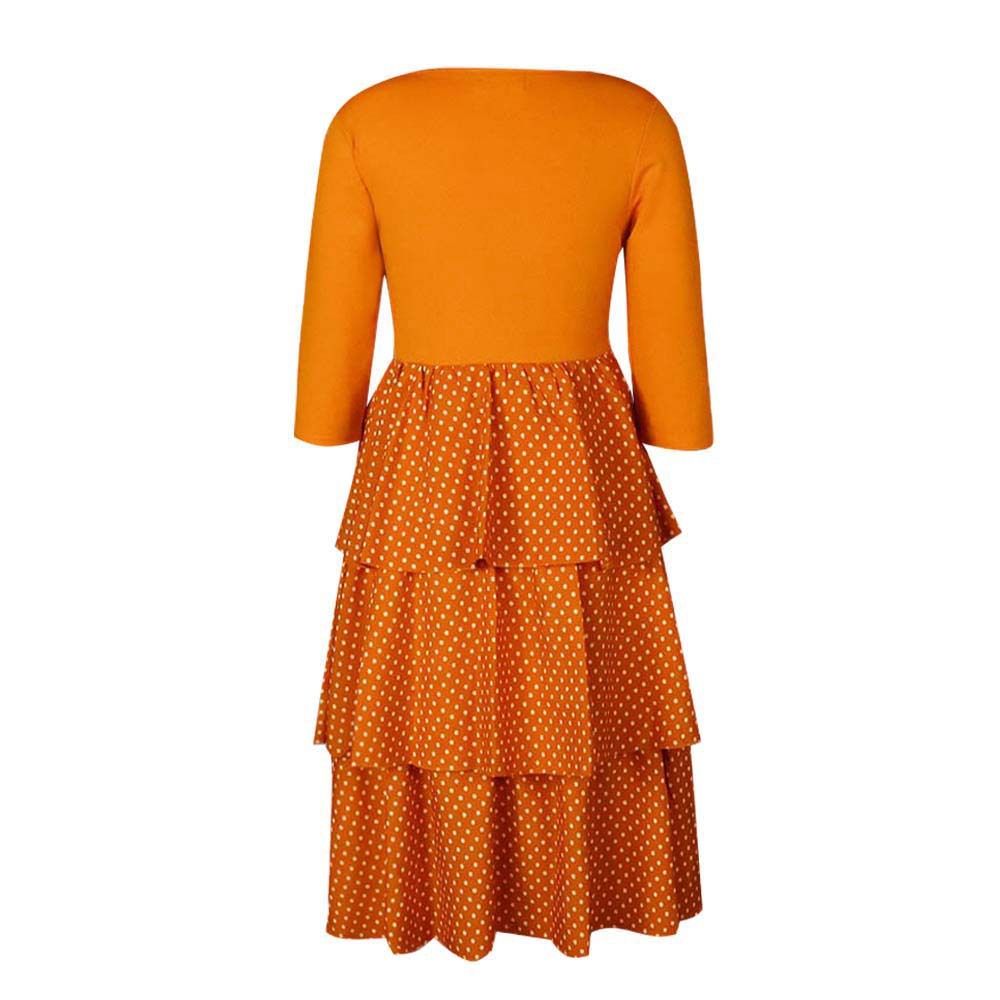 New product selection D117T European and American women's clothing foreign trade plus size cross-border dress slimming polka dot African dress
