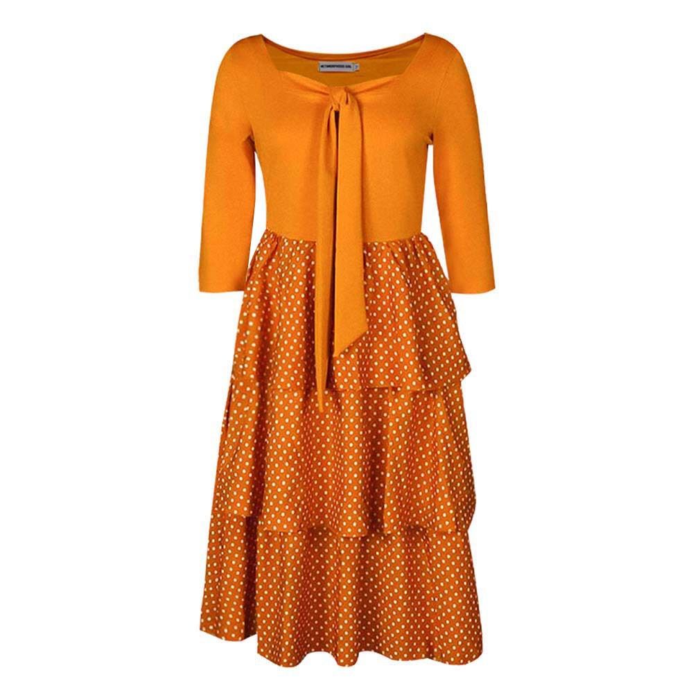 New product selection D117T European and American women's clothing foreign trade plus size cross-border dress slimming polka dot African dress