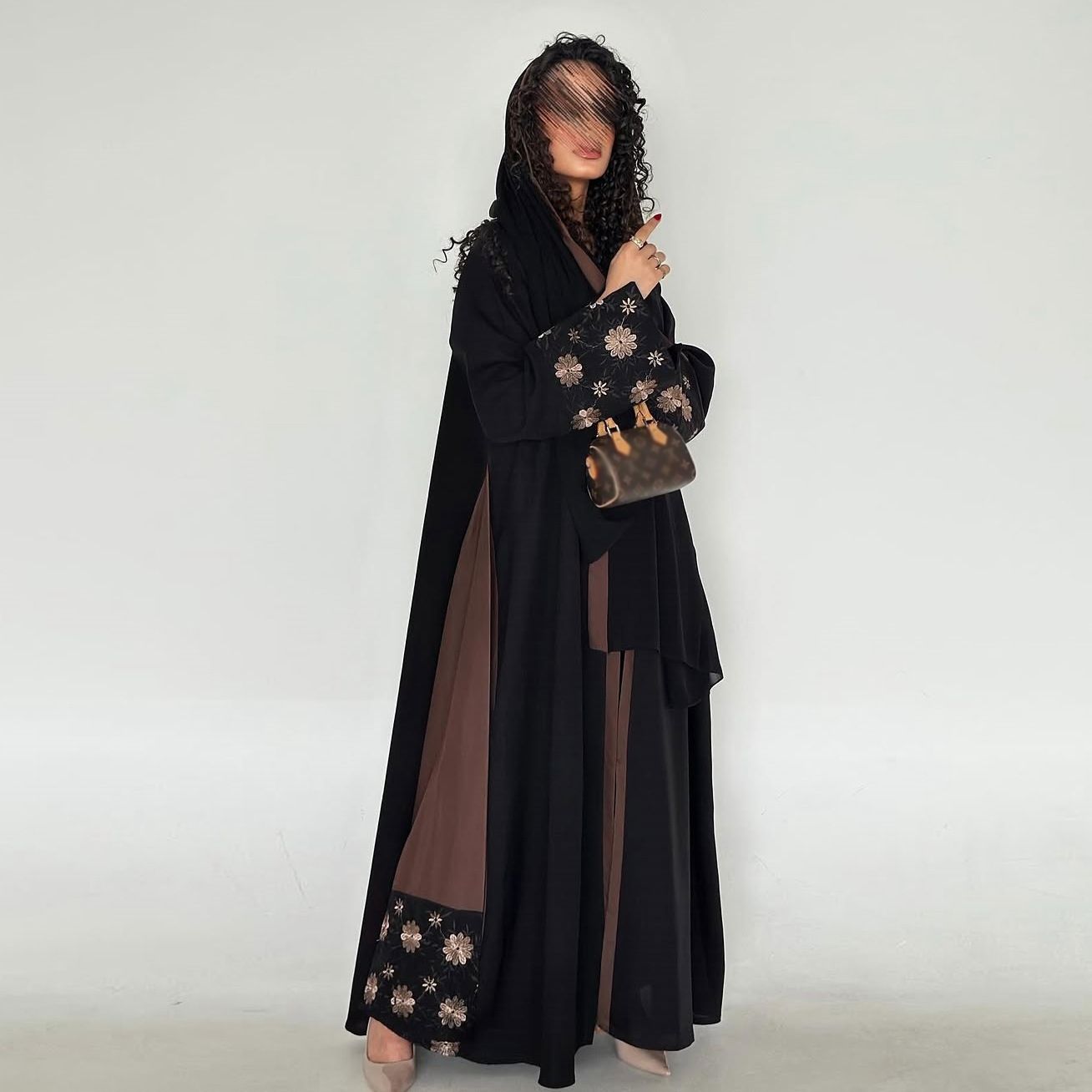 New Product Selection MQ187modest Modern Fashion Embroidered Long Coat Abaya Wear Muslim Dubai Embroidered Robe New Product