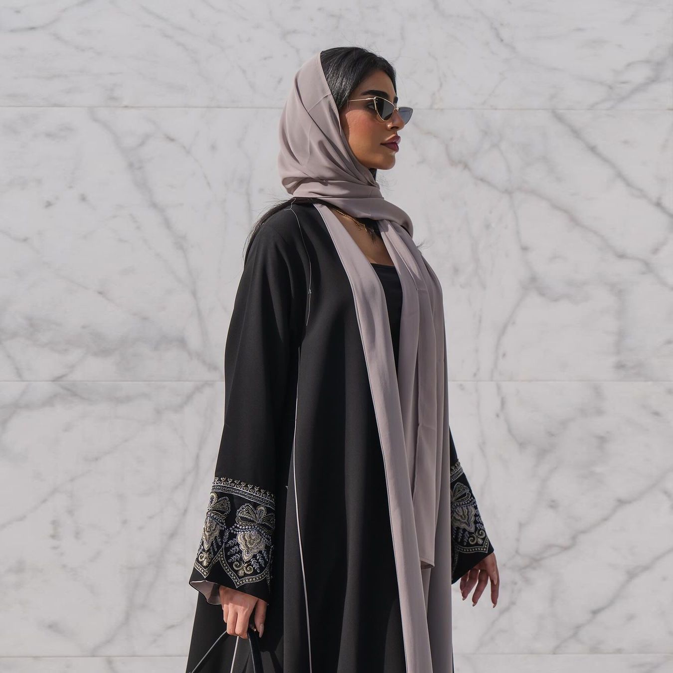 New Product Selection MQ105 Muslim Fashion Embroidery Patchwork Abaya Waist Cardigan Trendy Ins Spring/Summer Dress Robe