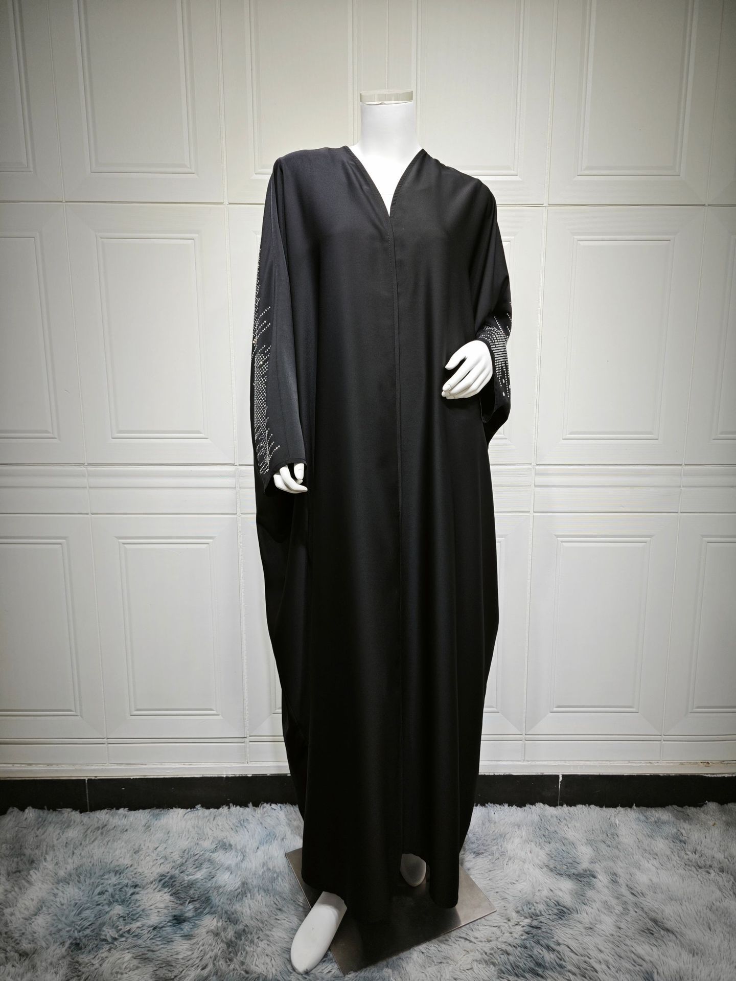 New Product Selection: MQ212 Modest2025 Hot Selling New Muslim Women's Hot Diamond Cardigan Robe, Middle Eastern Fashion Style Robe