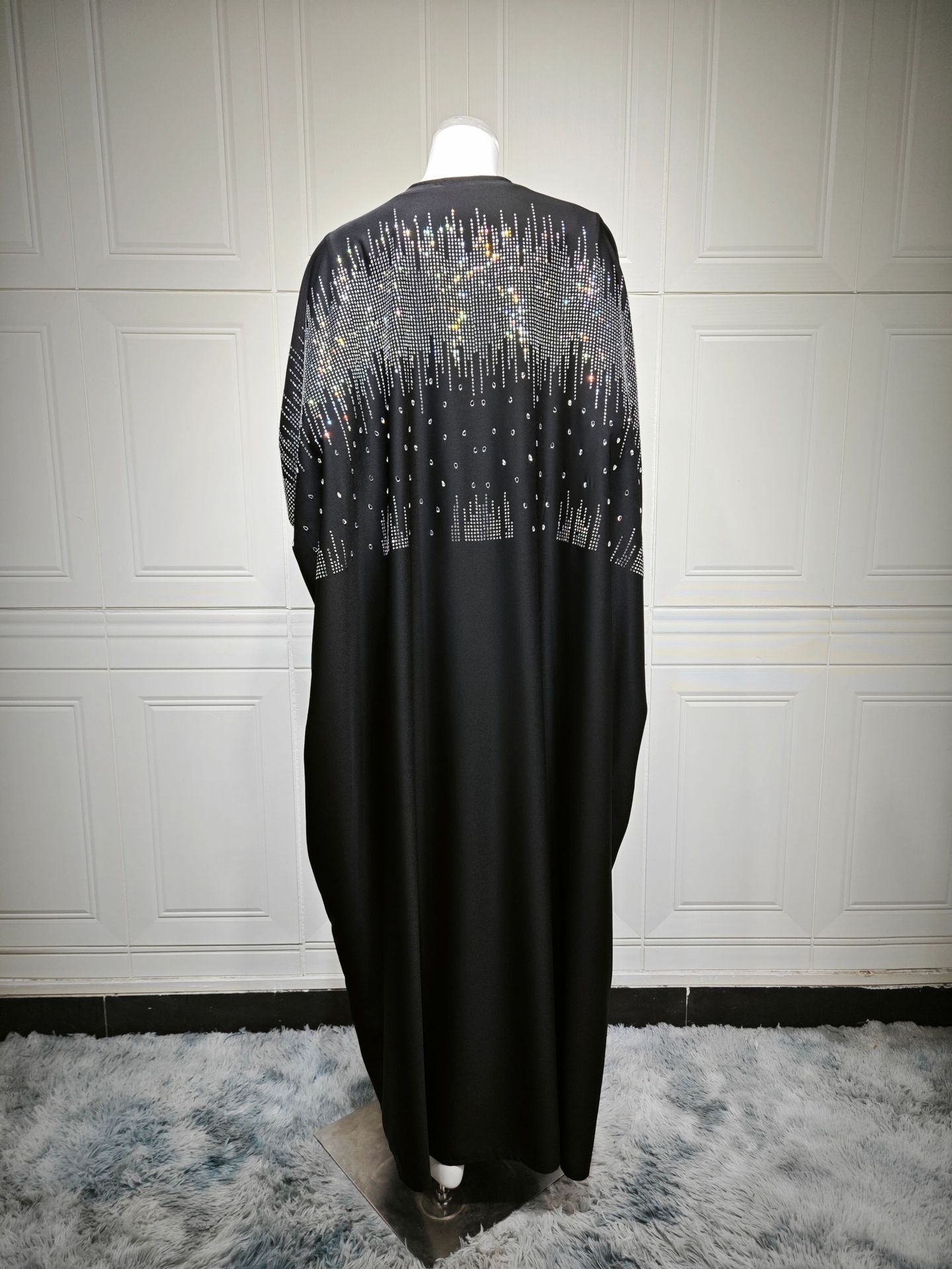 New Product Selection: MQ212 Modest2025 Hot Selling New Muslim Women's Hot Diamond Cardigan Robe, Middle Eastern Fashion Style Robe