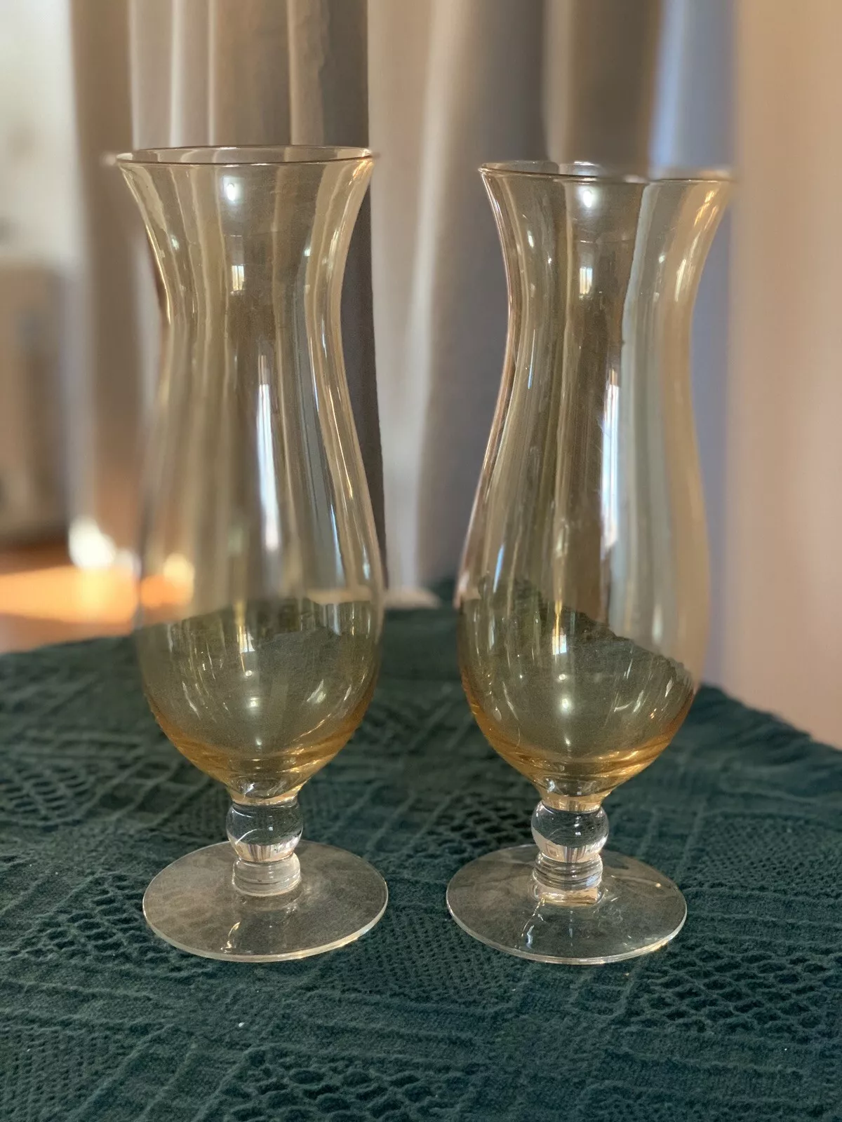 6pcs Gold Hurricane Cocktail Glasses