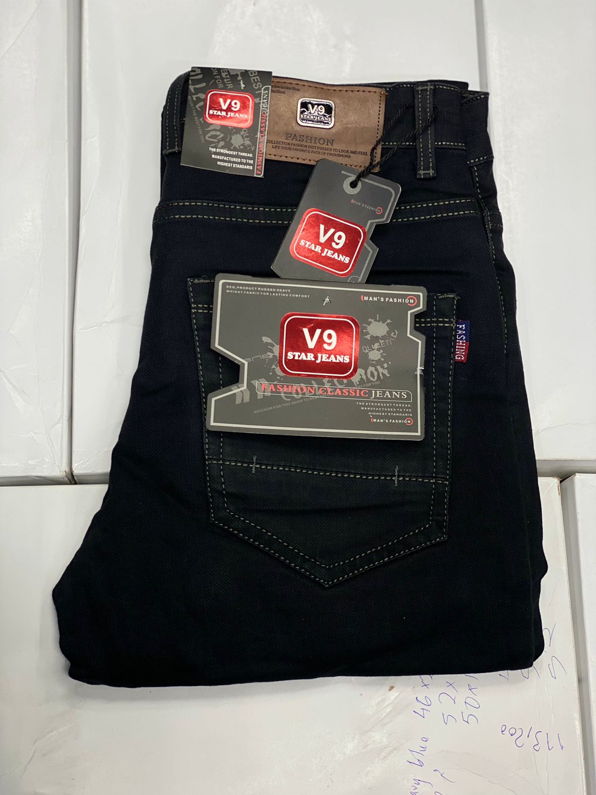 Premium Quality Mens V9 Star Straight Jeans New Fashion Casual Classic Trousers New Arrival Comfortable Pants