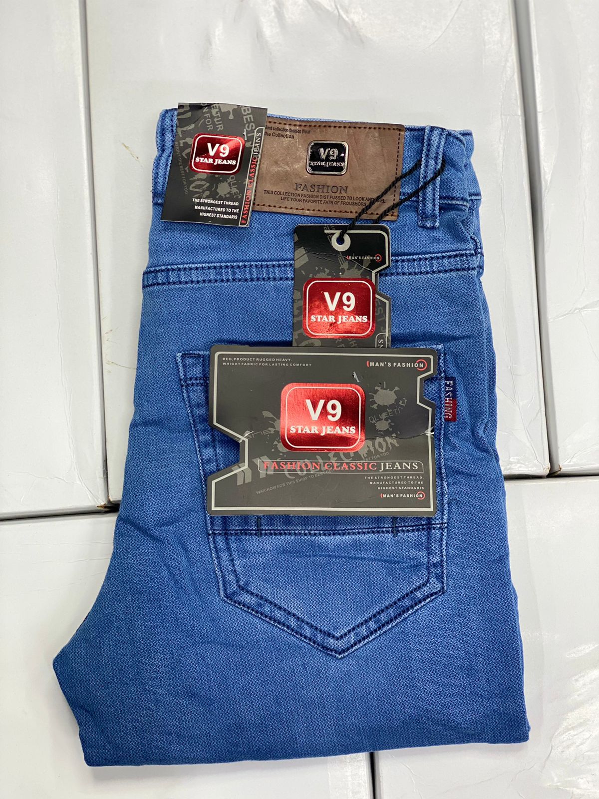 Premium Quality Mens V9 Star Straight Jeans New Fashion Casual Classic Trousers New Arrival Comfortable Pants