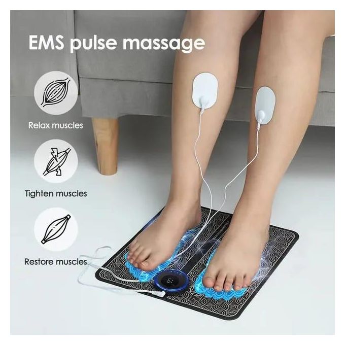 Authentic EMS foot massager remote control large mat with body electrode pads