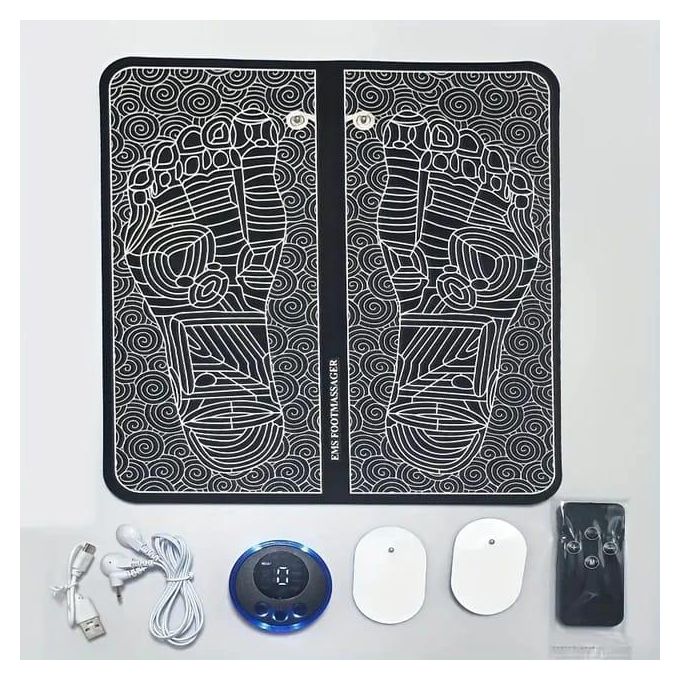 Authentic EMS foot massager remote control large mat with body electrode pads