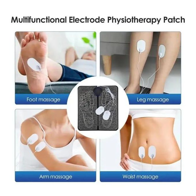 Authentic EMS foot massager remote control large mat with body electrode pads