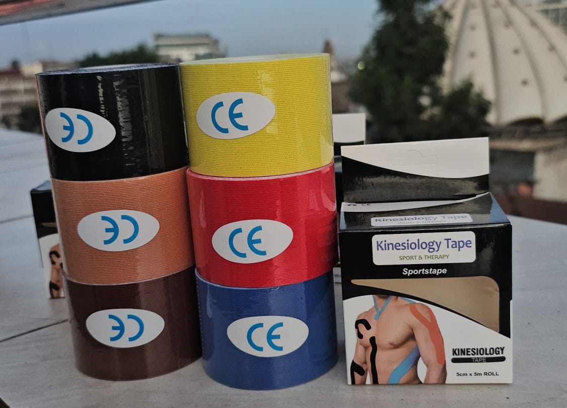 Kinesiology Tape /K-tape - All Round Breathable Therapeutic Sports Athletic Elastic Muscle Support Tape for therapy-in black