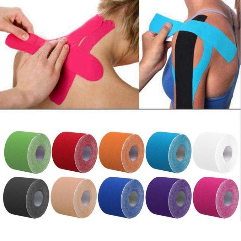 Kinesiology Tape /K-tape - All Round Breathable Therapeutic Sports Athletic Elastic Muscle Support Tape for therapy-in black