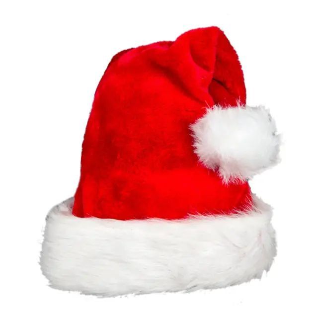 Christmas Decorations Long Plush Christmas Hat Red and White Adult Christmas Hat Holiday Party Dress Up Supplies