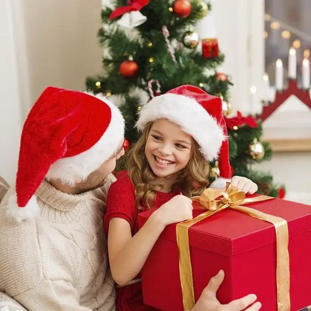 Christmas Decorations Long Plush Christmas Hat Red and White Adult Christmas Hat Holiday Party Dress Up Supplies