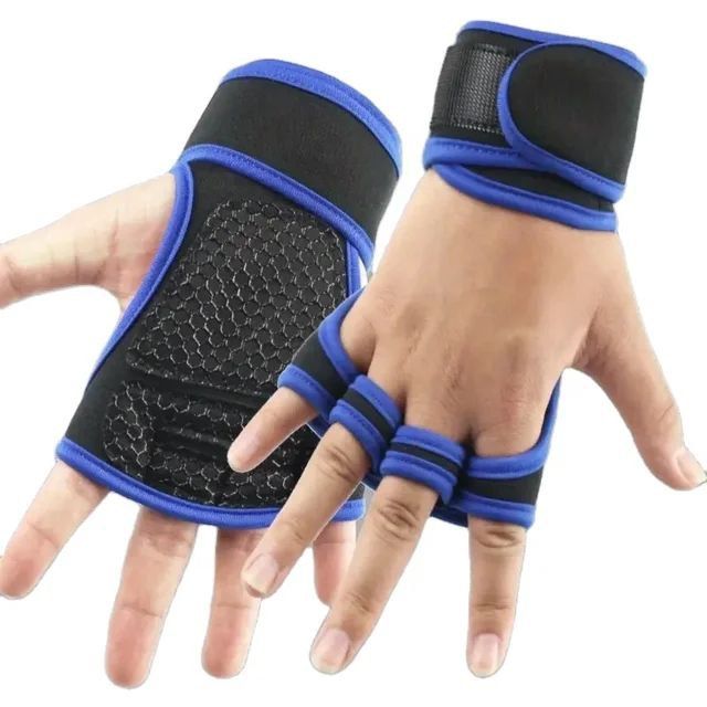 Ventilated Weight Lifting Workout Gloves With Wrist Wraps open gym gloves best design