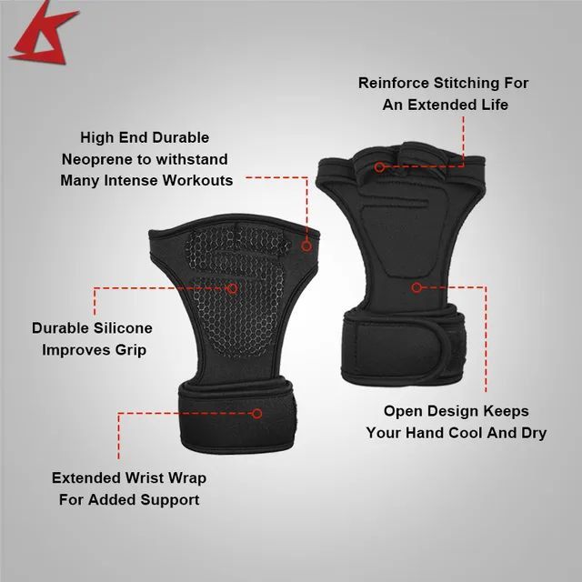 Ventilated Weight Lifting Workout Gloves With Wrist Wraps open gym gloves best design