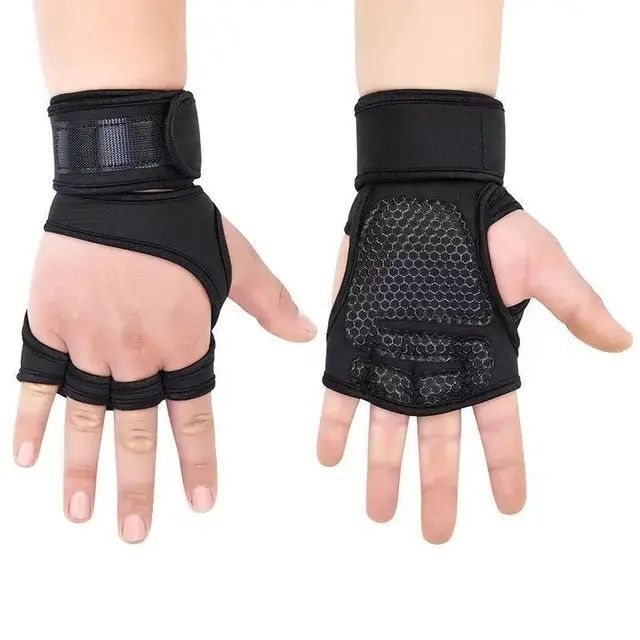 Ventilated Weight Lifting Workout Gloves With Wrist Wraps open gym gloves best design