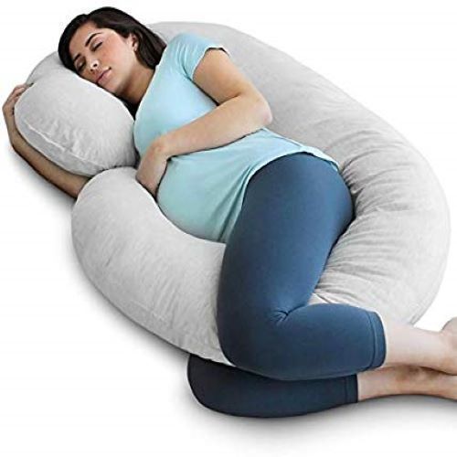 imported C Pregnancy Pillow C-Shaped Full Body Pregnancy Pillow-Grey