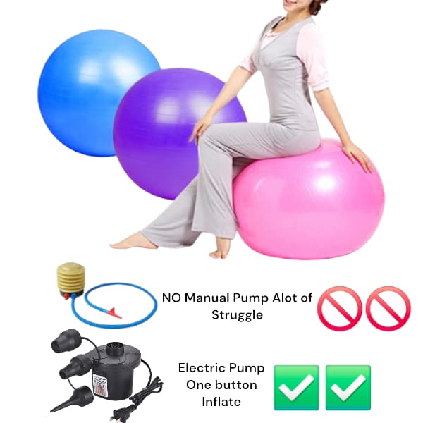 Anti Burst Exercise Yoga Balls Anti-Burst Yoga/Gym Ball With Free Pump