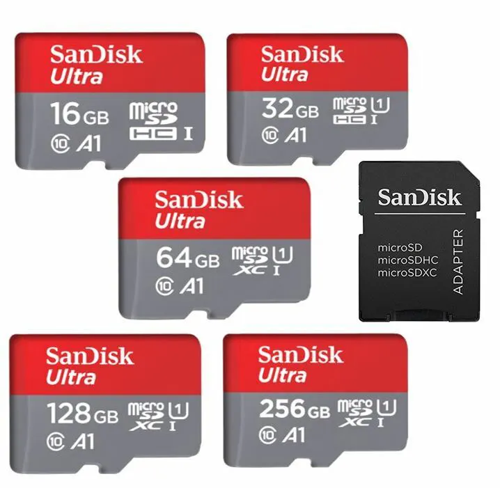 Sandis k ULTRA Memory Card MicroSD Card 128GB 64GB 32GB 16GB 8GB 4GB 2GB C10 A1 FHD UK With Adapter