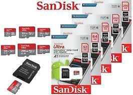 Sandis k ULTRA Memory Card MicroSD Card 128GB 64GB 32GB 16GB 8GB 4GB 2GB C10 A1 FHD UK With Adapter