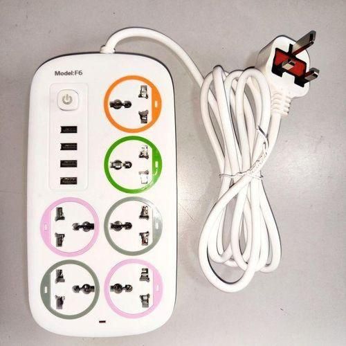 Extension Cables 6 Way With 3 USB Ports Multiplug Power Extension Socket Power Cables.