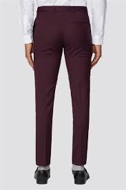 Official Trousers For Men (Maroon)-Slim Fit. Stretchy & Comfortable.  Men's Maroon Official Pants. Sizes: 30-36.
