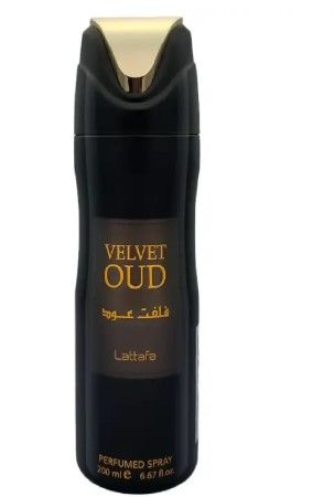 Original Lattafa Velvet Oud Perfumed Deodorant Body Spray 200ml .Original Perfumed Unisex Body Spray