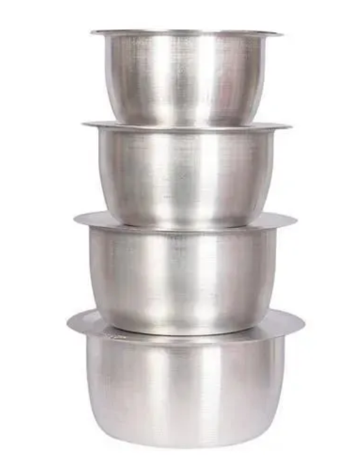 Generic 4Pcs Set Of Stainless Aluminum Sufuria Size 1 2 3 4 -without Lids