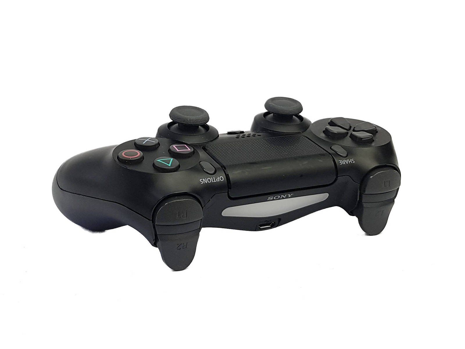 Wireless controller, Sony PS4 Pad Dual Shock 4. The DualShock 4 has new buttons in addition to the same general structure and button configuration as previous DualShock controllers