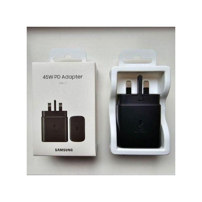 Samsung 45 Watts Fast Charger Adapter for Galaxy A05, A15, A25, A05S, A35, A55, A04, A14, A24, A34, A33, A13, A04S,A23 Ultra, A24 Ultra, A21 Ultra, A22, S23FE With Type C Output
