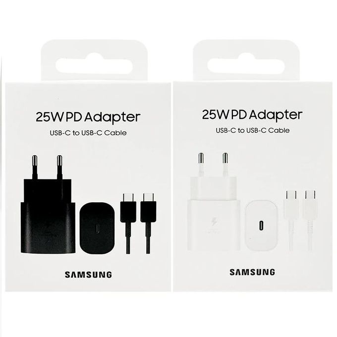 Samsung 25W Galaxy A05 A05s A15 A25 A35 A55 A14 A24 A34 A54 Galaxy S23 Ultra S24/S22 Ultra/S21/S20C To C 25W PD Fast Charger. BLACK