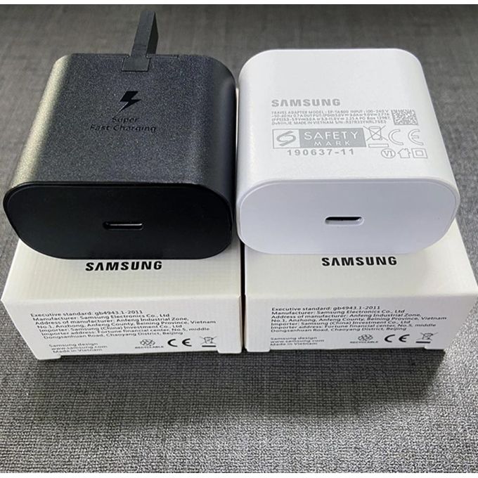 Samsung 25 Watts Super Fast Charger/ Adapter With Type C Output for Galaxy A14, A15, A23, A24, A25, A33, A34, A35, A53, A54, A55, A73, A74, S23, S23 Plus, S24, S24 Plus, S24 Ultra, S21, S22 Plus