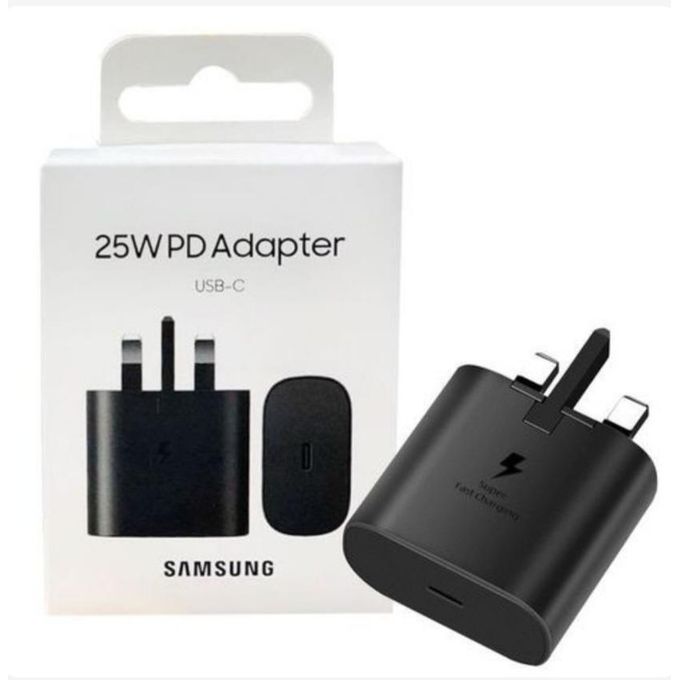 Samsung 25 Watts Super Fast Charger/ Adapter With Type C Output for Galaxy A14, A15, A23, A24, A25, A33, A34, A35, A53, A54, A55, A73, A74, S23, S23 Plus, S24, S24 Plus, S24 Ultra, S21, S22 Plus